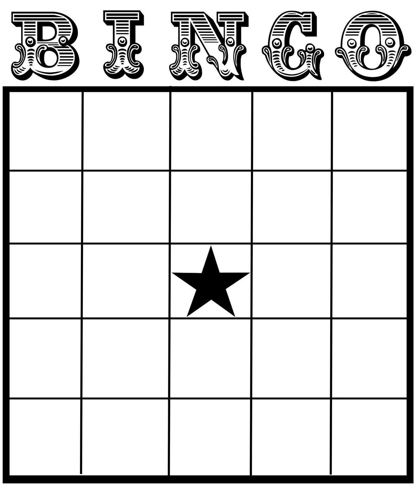 Free Printable Blank Bingo Cards For Teachers