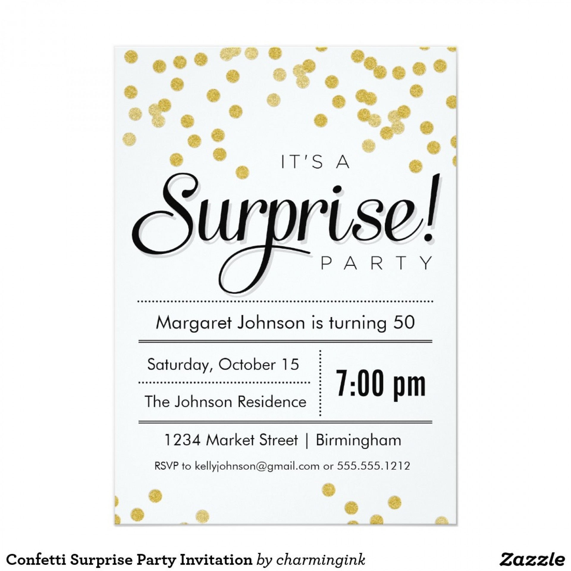 Surprise Party Invitation Template