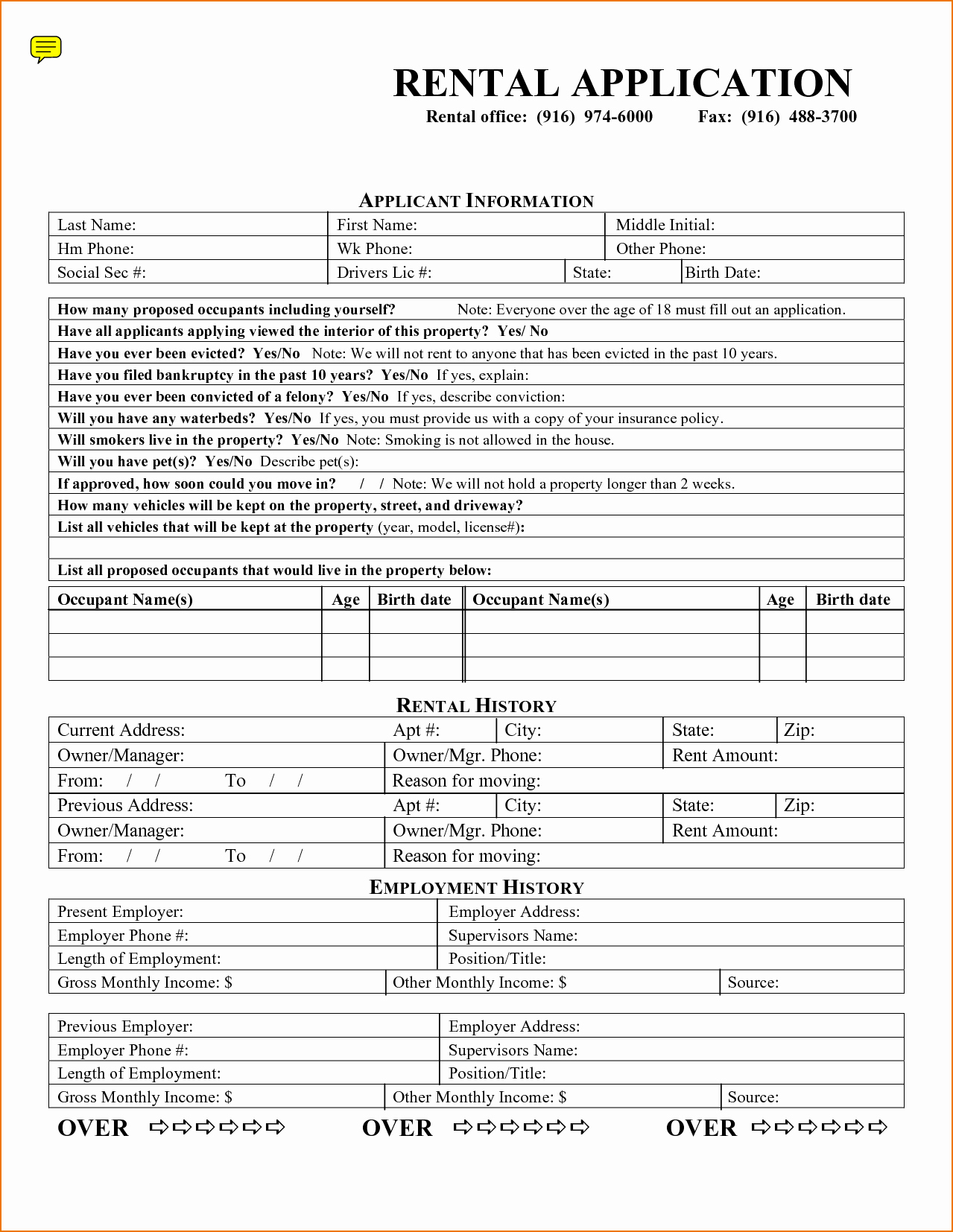 008 Template Ideas Tenancy Application Form Awesome Residential - Free Printable Rental Application Form