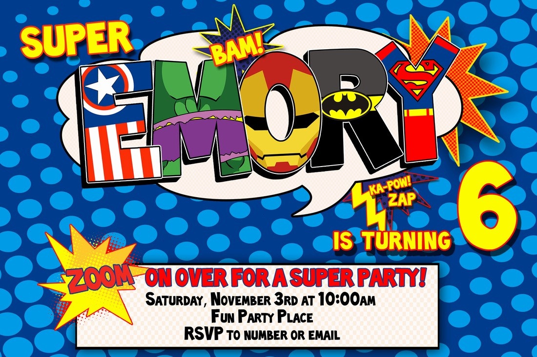 012 Template Ideas Free Superhero Invitation Awesome Birthday - Free Printable Superman Invitations