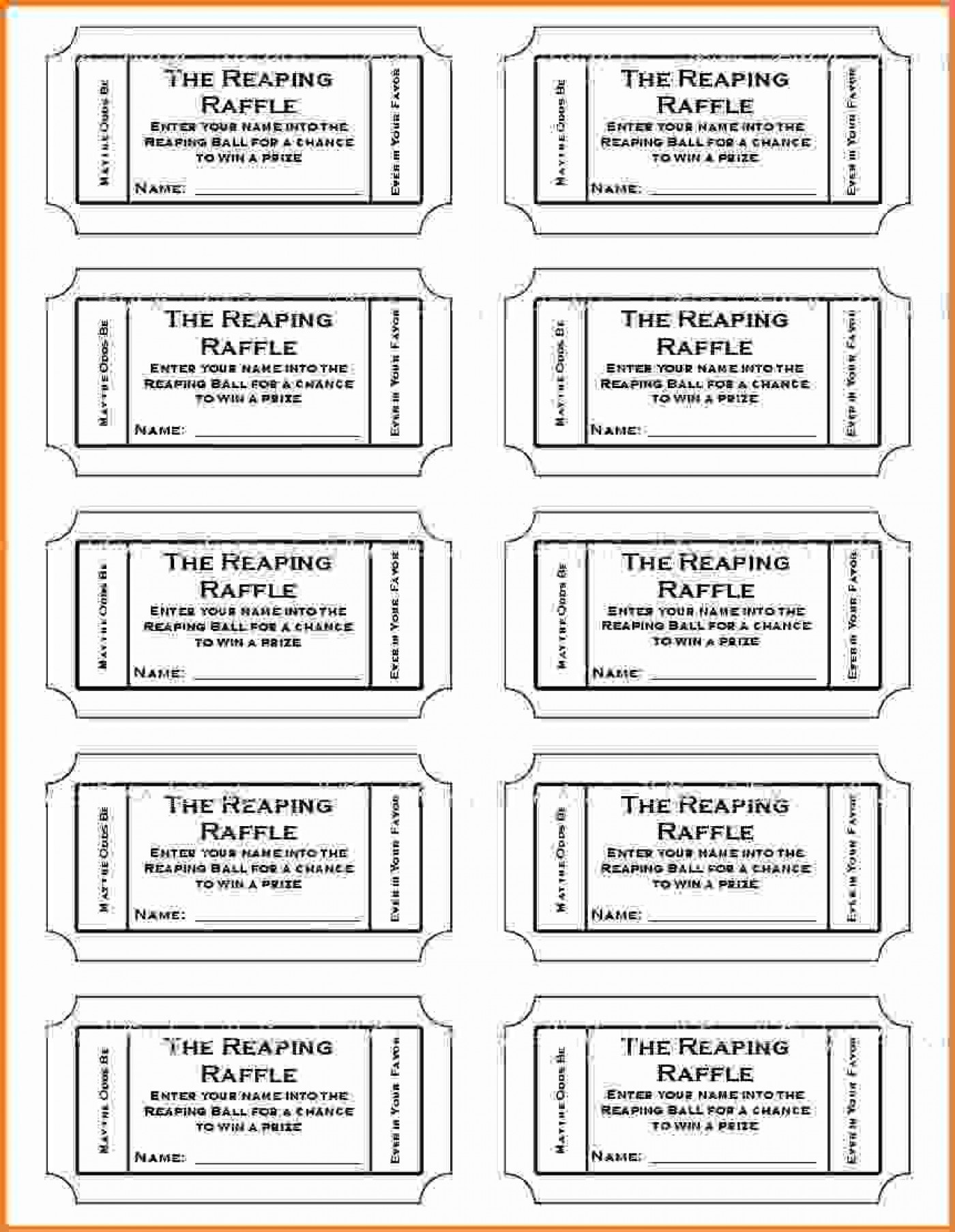 Free Printable Event Tickets