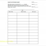 018 Silent Auction Forms Bid Sheet Template Numbers Beautiful On   Free Printable Silent Auction Bid Sheets