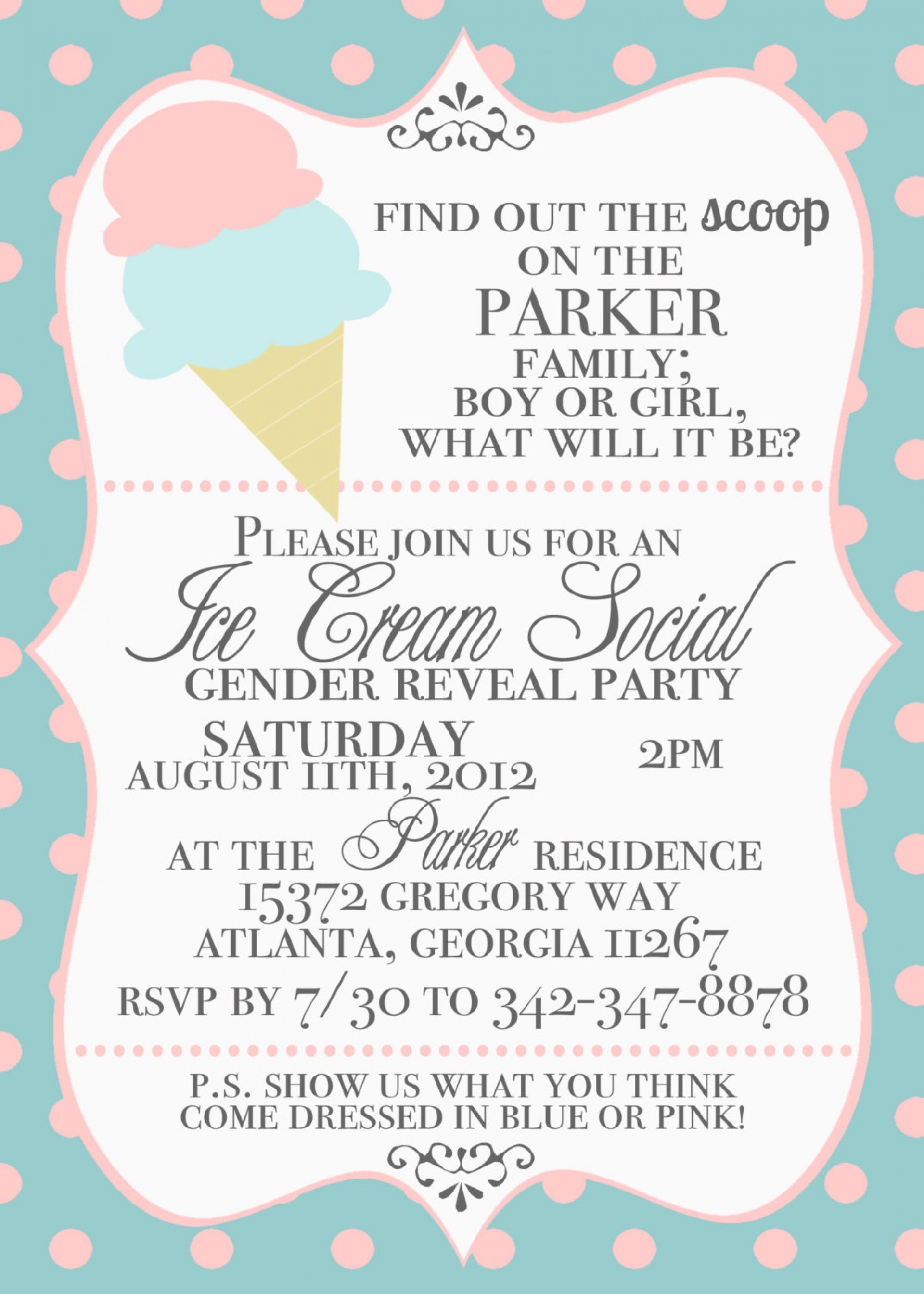 019 Template Ideas Gender Reveal Partyion Example Of Printableions - Free Printable Gender Reveal Templates