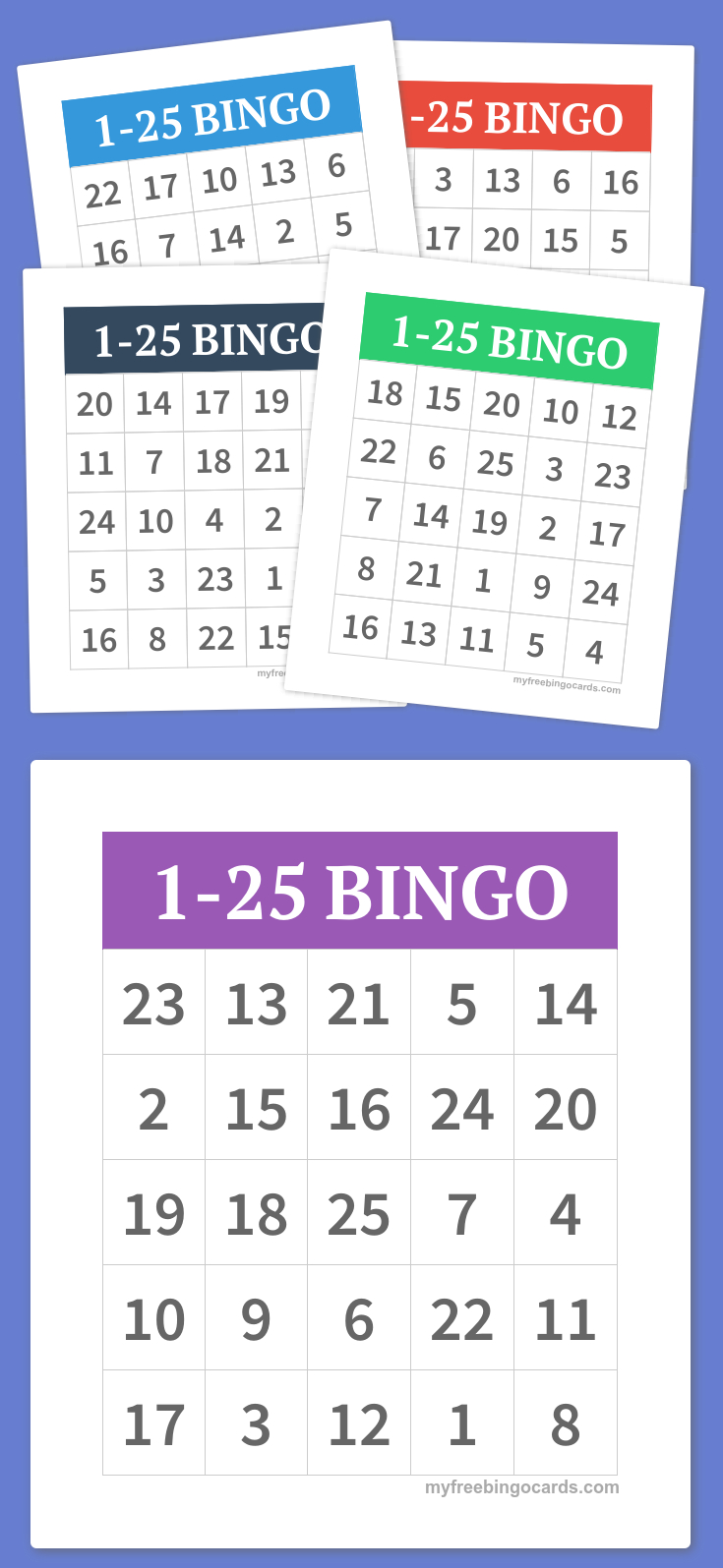1-25 Bingo | Diy | Alphabet Bingo, Bingo Cards, Bingo - Free Printable Bingo Cards With Numbers