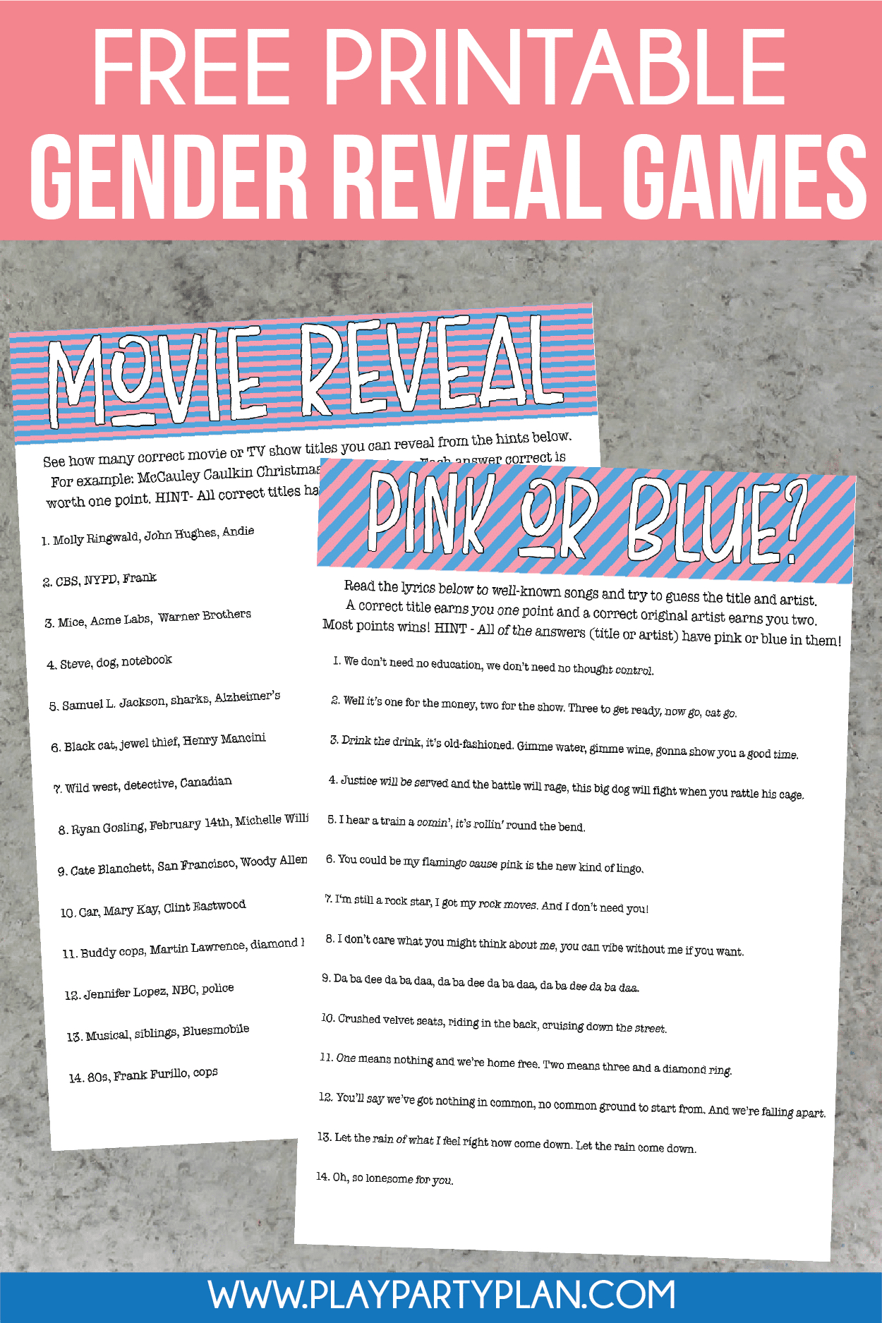 12 Of The Best Gender Reveal Party Games Ever - Play Party Plan - Free Printable Gender Reveal Templates