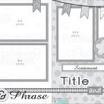 12X12 Two Page Free Printable Scrapbook Layout | Scrapbook Sketches   Free Printable Scrapbook Page Designs