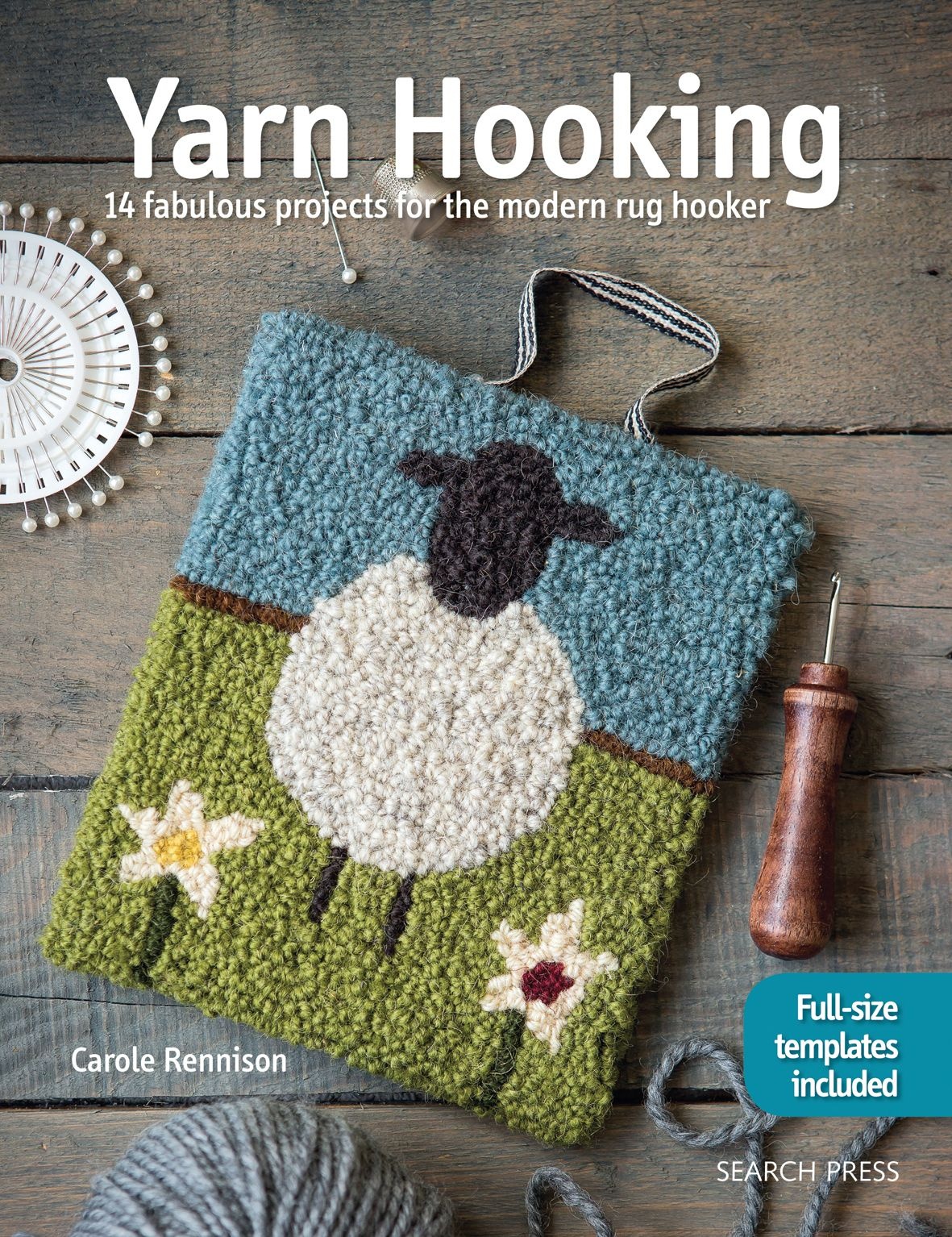 14 Colourful Contemporary Yarn Hooking Projects Complete With Free Printable Latch Hook