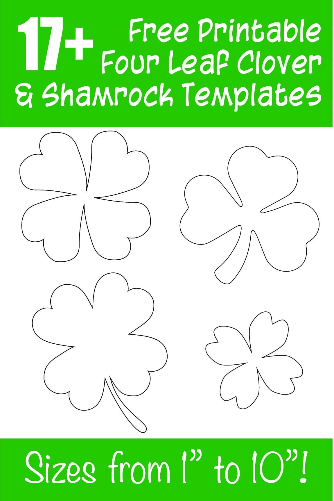 17+ Free Printable Four Leaf Clover &amp;amp; Shamrock Templates - The - Free Printable Shamrocks