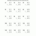 2 Digit Subtraction Worksheets   Free Printable Subtraction Worksheets For 2Nd Grade