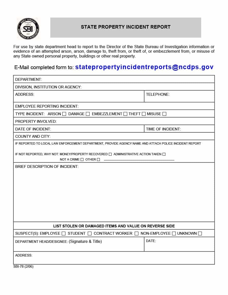 20+ Police Report Template &amp;amp; Examples [Fake / Real] ᐅ Template Lab - Free Printable Incident Report Form