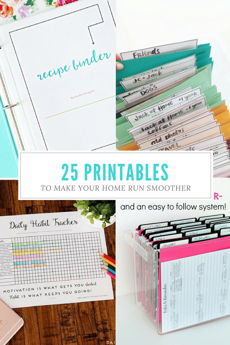 25+Free Printables For Organizing Home Life - Free Printable Home Organizer Notebook