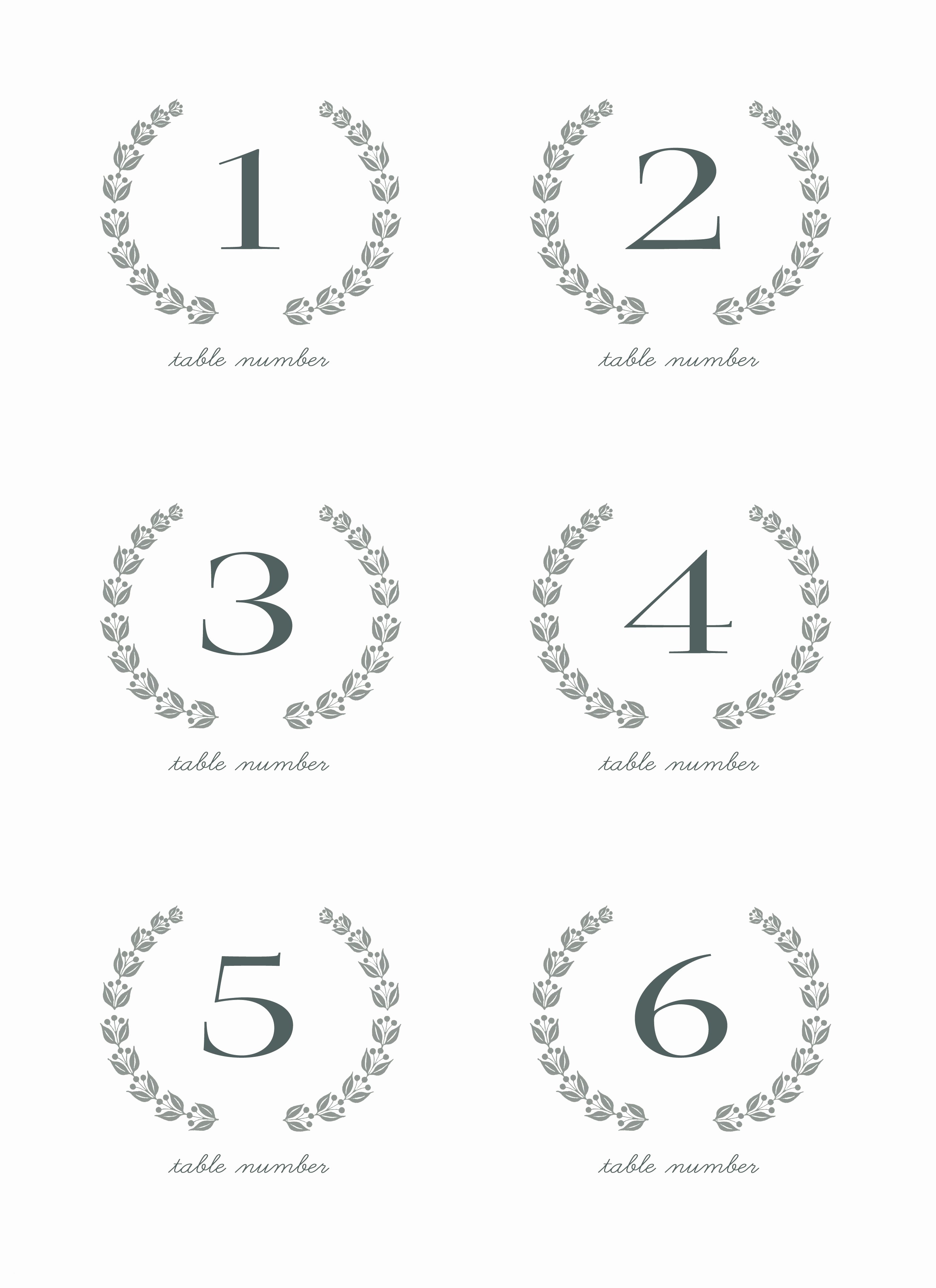 28 Elegant Printable Table Numbers | Kittybabylove - Free Printable Table Numbers