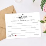 29 Images Of Wedding Advice Template | Dinapix   Free Printable Bridal Shower Advice Cards