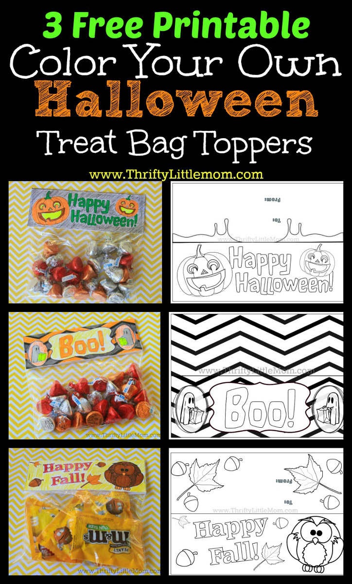 3 Free Printable Halloween Treat Bag Toppers » Thrifty Little Mom - Free Printable Trick Or Treat Bags