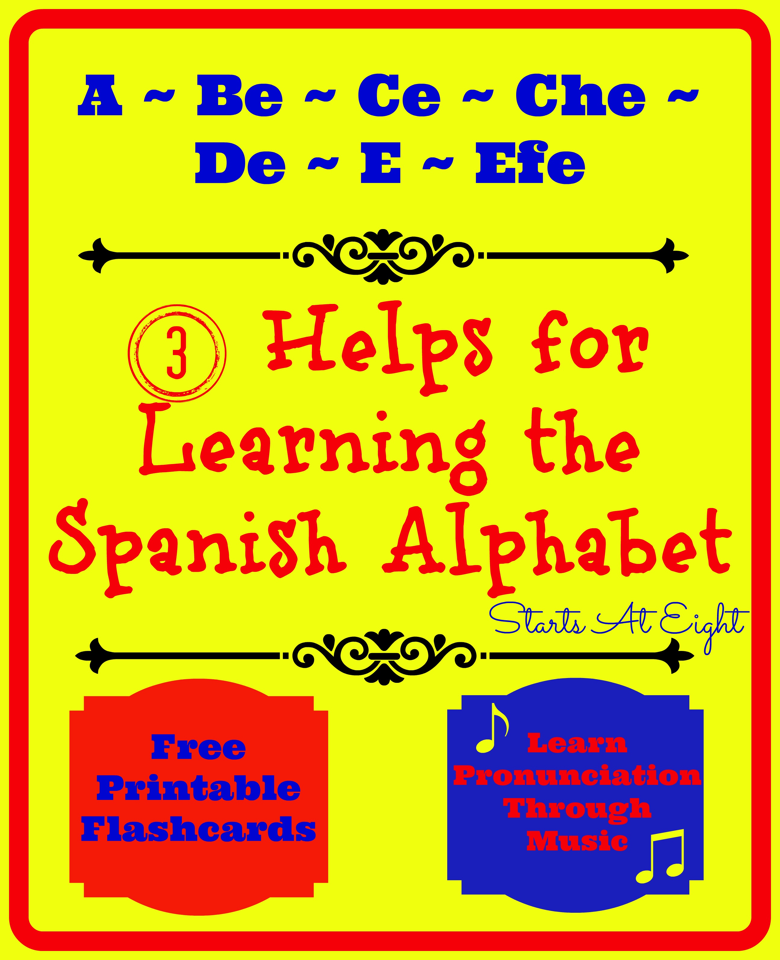 3 Helps For Learning The Spanish Alphabet - Startsateight - Spanish Alphabet Flashcards Free Printable