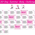 30 Day Summer Body Challenge + Free Printable Workout Schedule   Free Printable Workout Plans