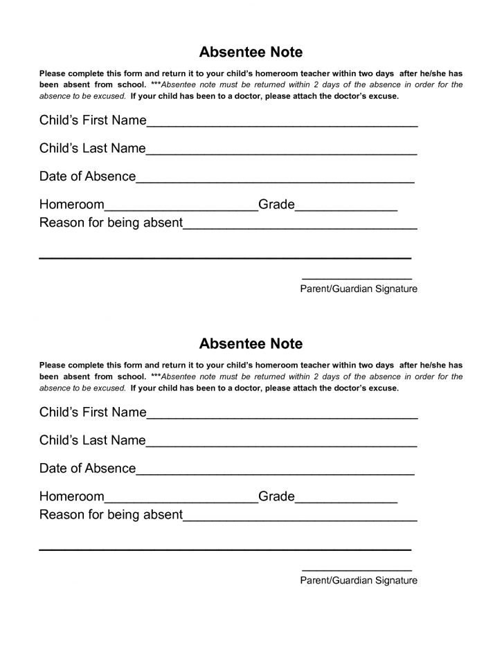 Doctor Notes For Free Printable