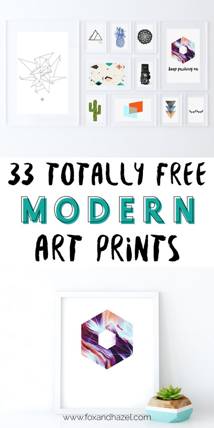 33 Totally Free Modern Art Printables For Your Home - Fox + Hazel - Free Printable Artwork For Home