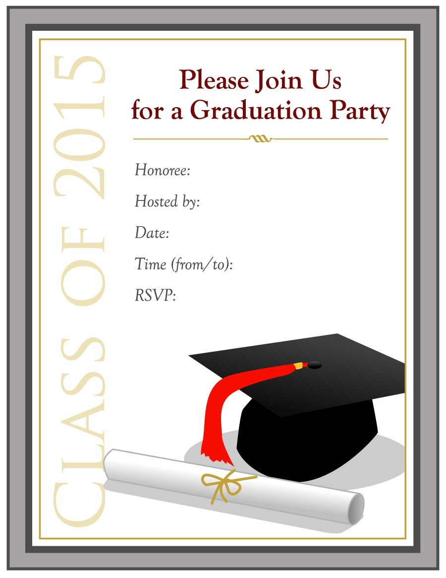 40+ Free Graduation Invitation Templates ᐅ Template Lab - Free Printable Graduation Invitations
