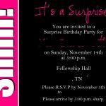 40Th Surprise Birthday Party Invitations | Free Printable Birthday   Free Printable Surprise Party Invitation Templates
