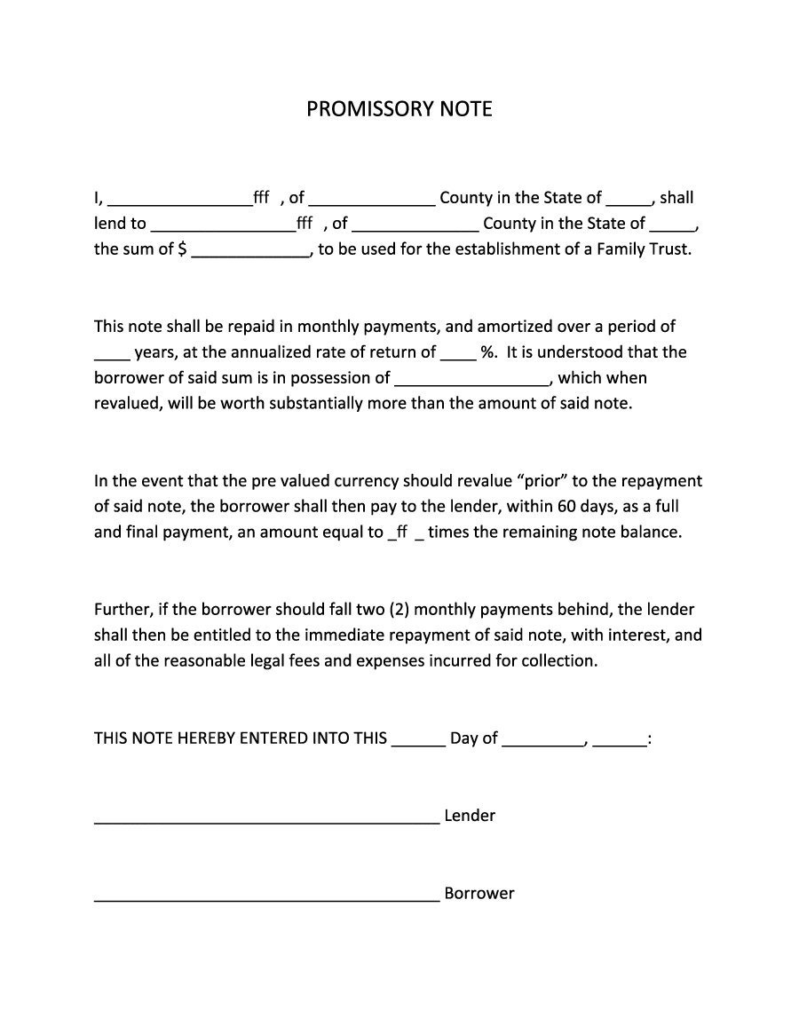 45 Free Promissory Note Templates &amp;amp; Forms [Word &amp;amp; Pdf] ᐅ Template Lab - Free Printable Promissory Note Contract