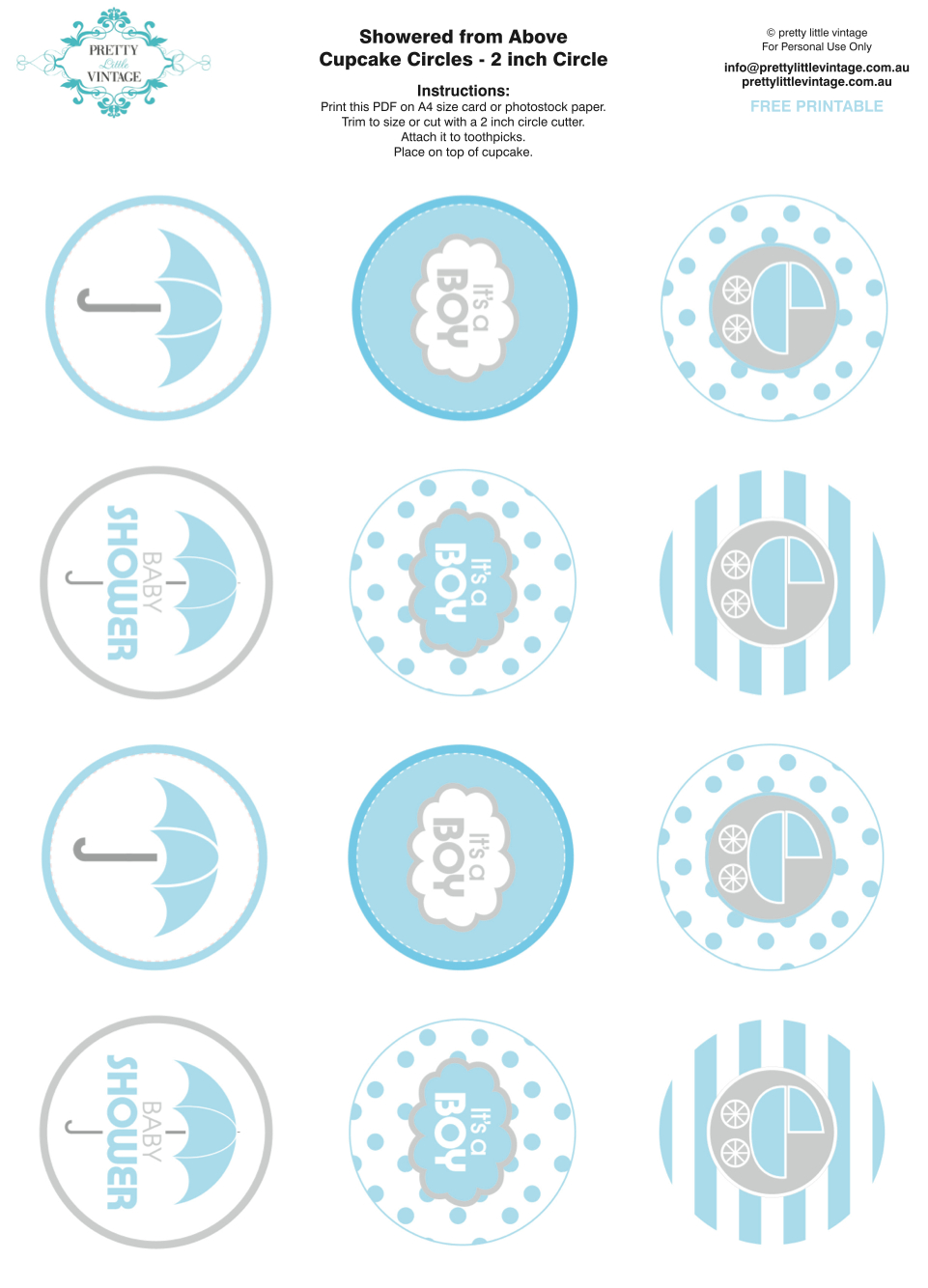 50+ Free Baby Shower Printables For A Perfect Party - Page 41 - Baptism Cupcake Toppers Printable Free