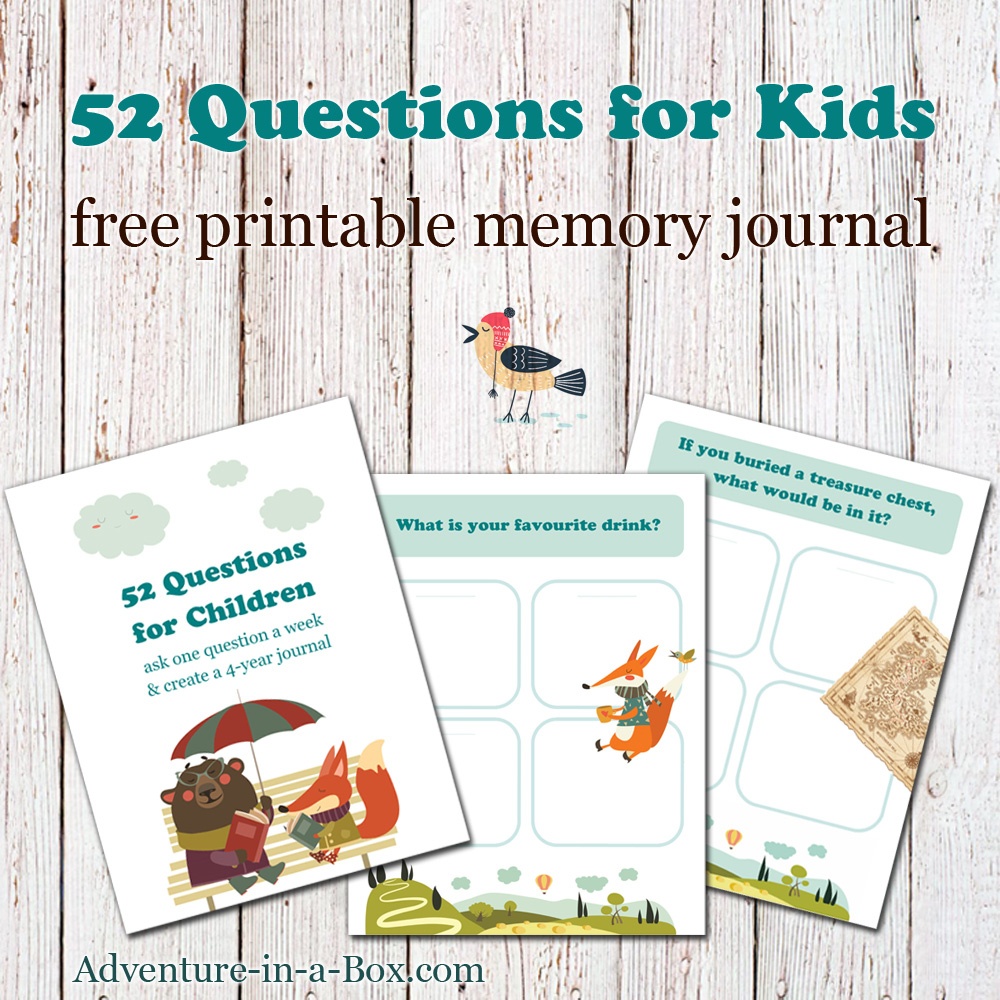 52 Questions For Children: Free Printable Template For A Q&amp;amp;a Journal - Free Printable Facebook Template