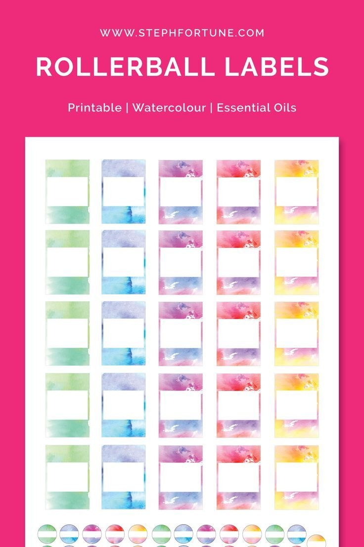 5Ml Rollerball Labels Blank | Printable 10Ml Essential Oil Labels - Free Printable Roller Bottle Labels