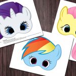 6 My Little Pony Printable Masks Birthday Party   Custom Diy   Free My Little Pony Printable Masks