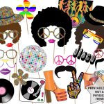70S Party Photo Booth Props: Disco Party Props | Etsy   Free Printable 70&#039;s Photo Booth Props