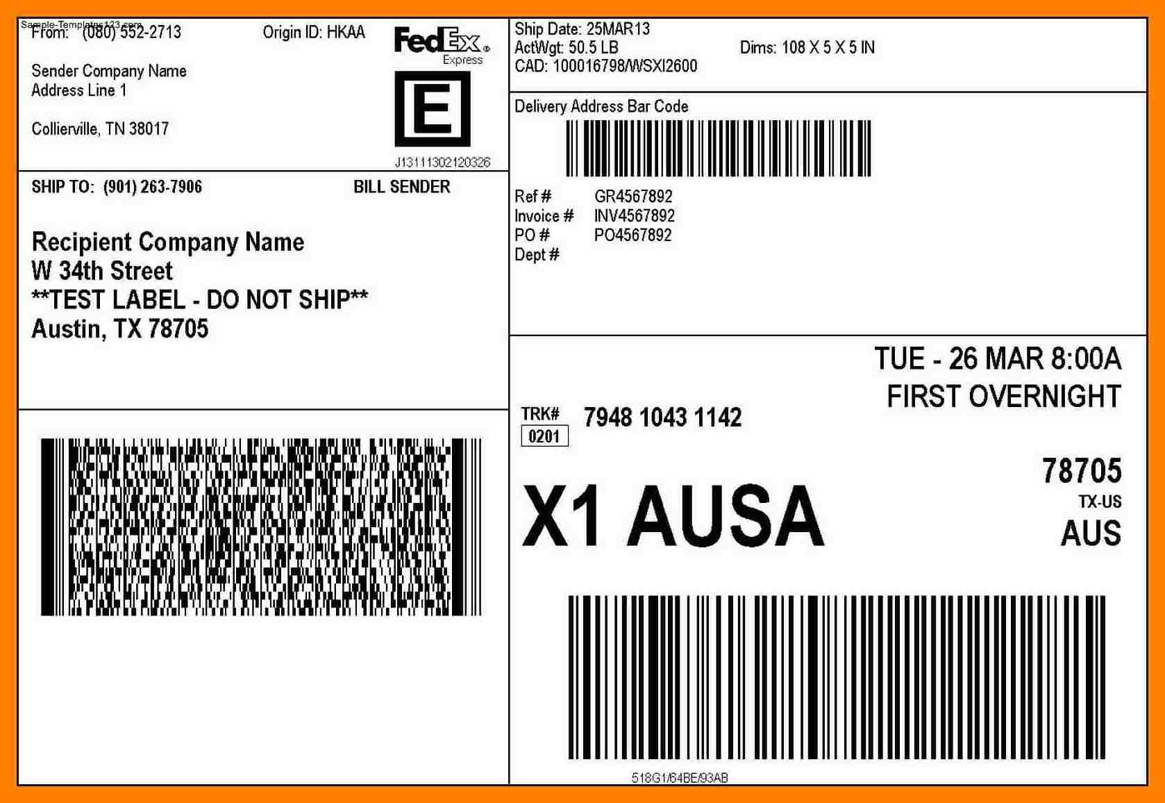Free Printable Shipping Labels | Free Printable