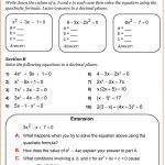 9Th Grade Printable Math Worksheets | Printable Worksheet Page For   9Th Grade Algebra Worksheets Free Printable