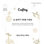 A Free Printable Gift Certificate For Craftsy Classes   Free Printable Xmas Gift Certificates