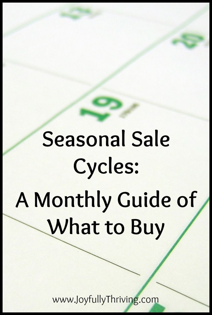 A Free Printable Guide To Seasonal Sale Cycles | Money, Money, Money - Free Printable Coupons Without Downloads