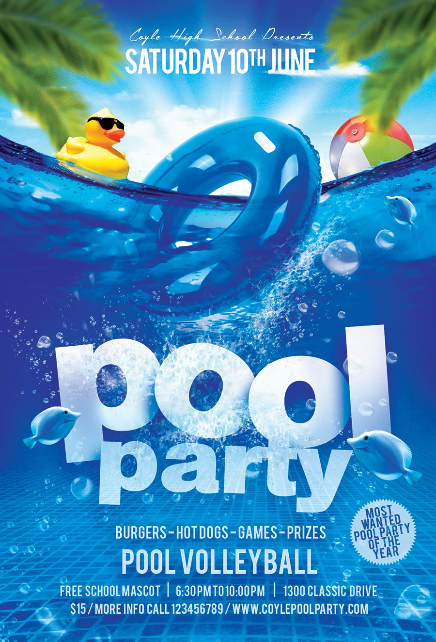 10+ Pool Party Flyer Designs Design Trends Premium Psd, Vector