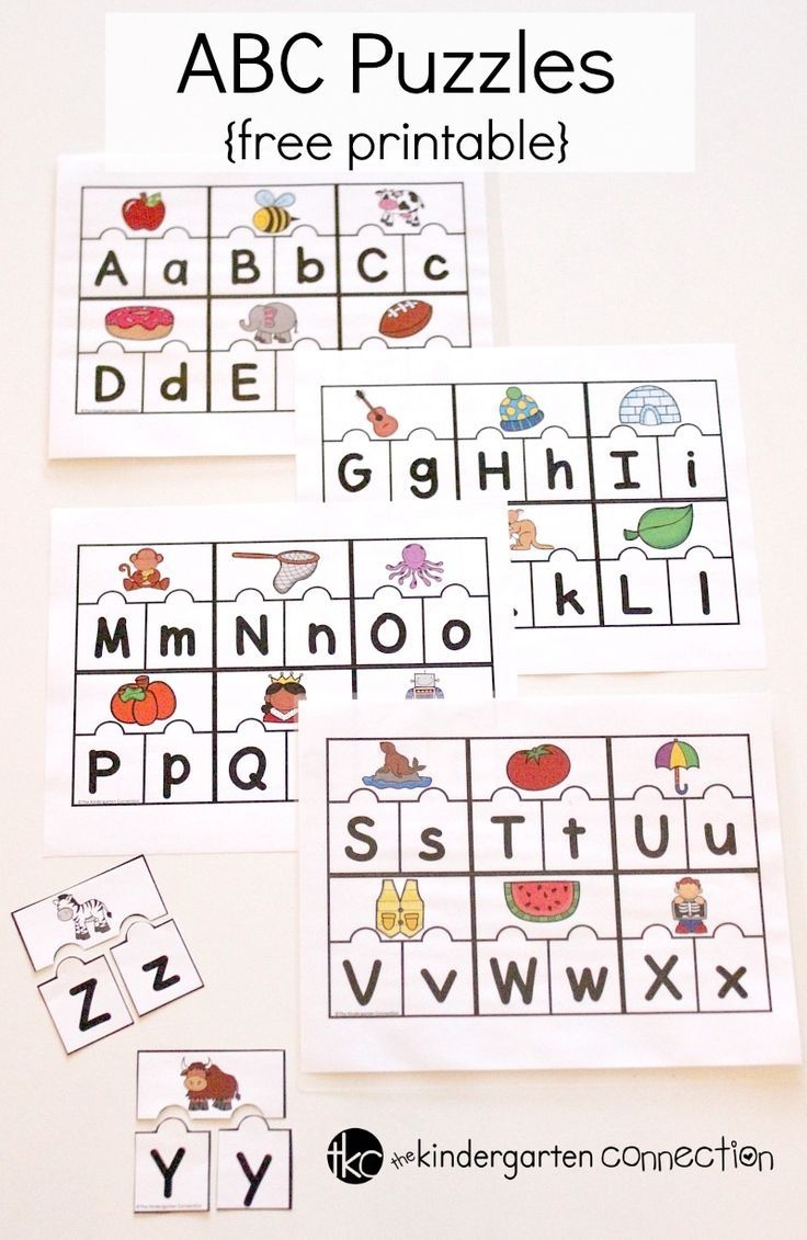 Abc Puzzles | Abc Themes For Kids | Abc Centers, Kindergarten - Free Printable Alphabet Puzzles