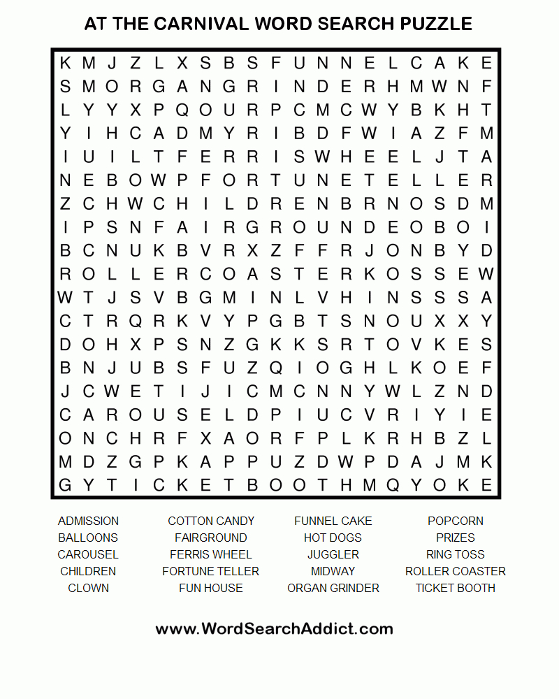 Activity Idea: Distract Yourself With Puzzles! These Are Free, Easy - Free Printable Word Search Puzzles