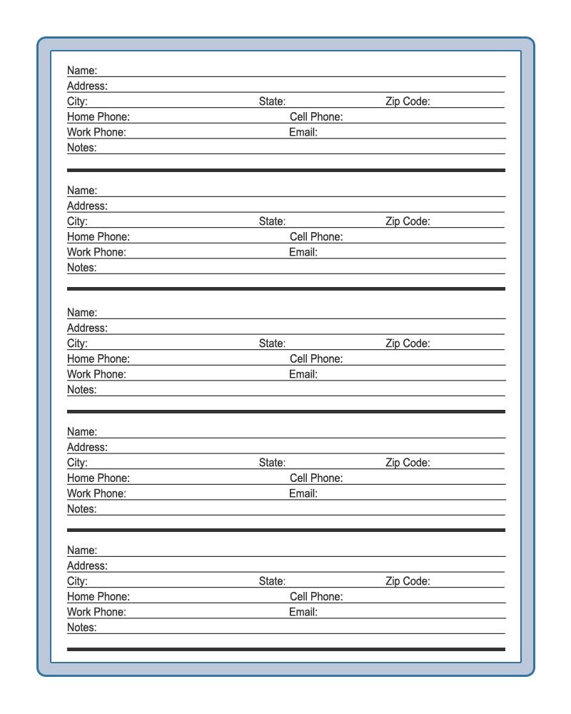 Colourful Address Book And Password Log Printables Free Printable