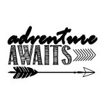 Adventure Awaits…free Printable Art Print | Silouehette Stuff | Free   Free Printable Quote Stencils