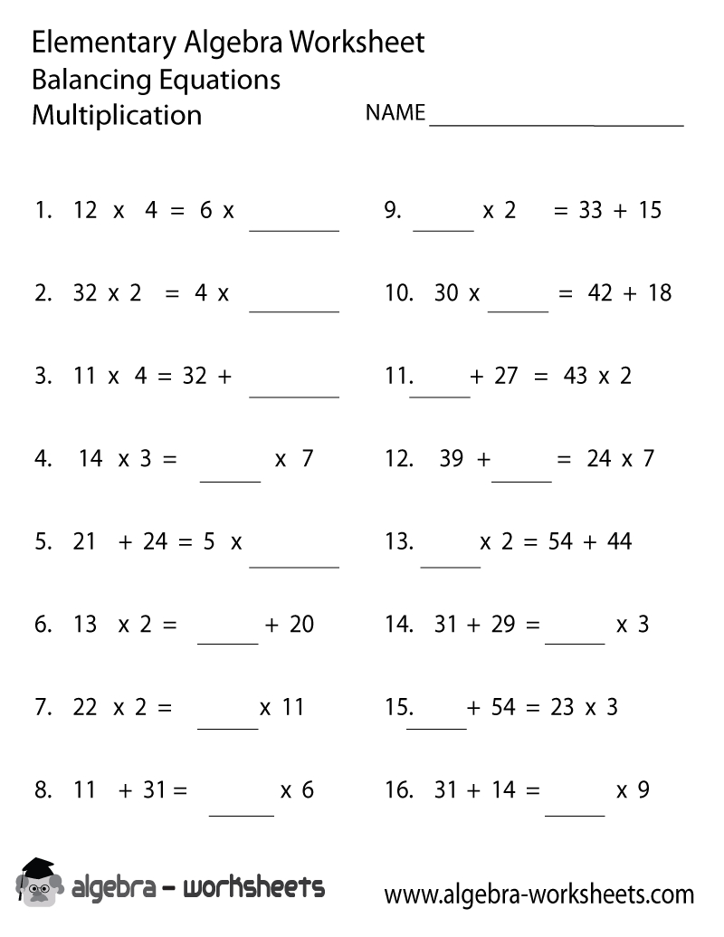 9Th Grade Algebra Worksheets Free Printable Free Printable