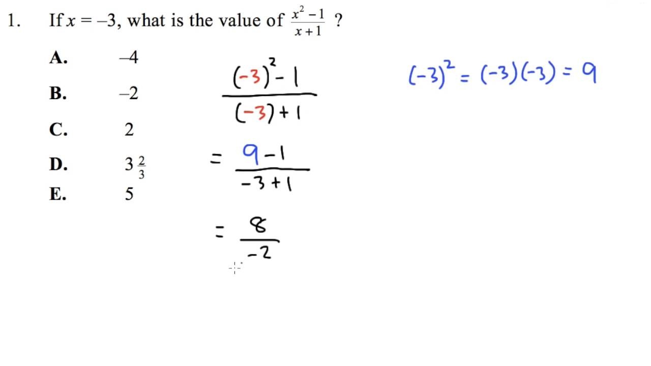 act math practice test printable