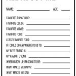 All About Me Printables {Interview Template}   Paper Trail Design   All About Me Free Printable