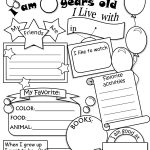 All About Me Worksheet   All About Me Free Printable