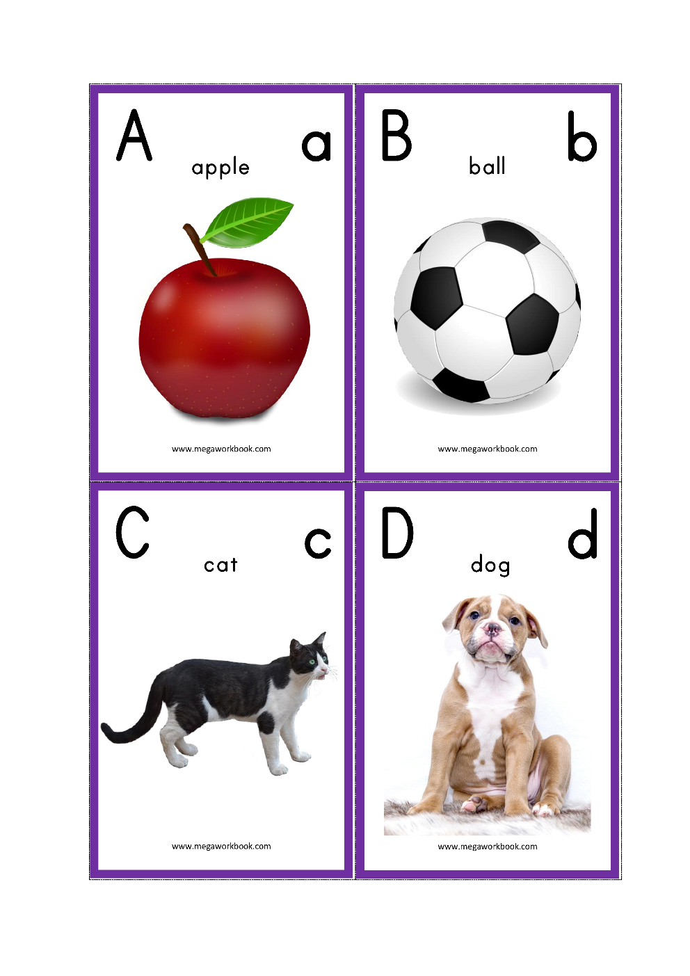 Alphabet Flash Cards - Abc Flash Cards - Letters With Pictures - Free Printable Abc Flashcards With Pictures