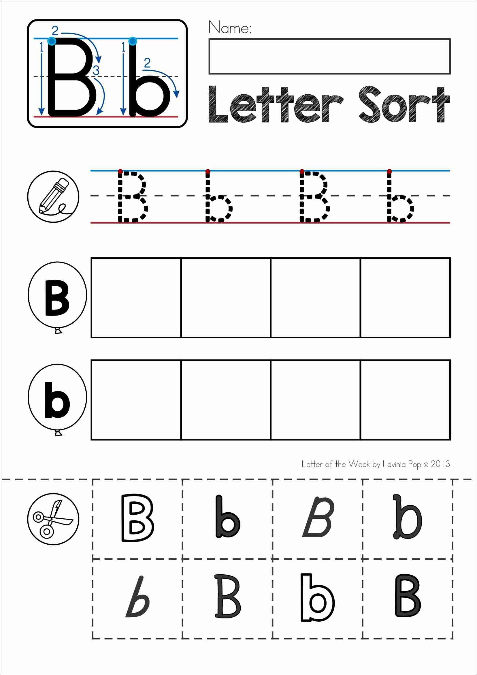Alphabet Phonics Letter Of The Week B | Preschool | Preschool Letter - Free Printable Alphabet Letters Upper And Lower Case