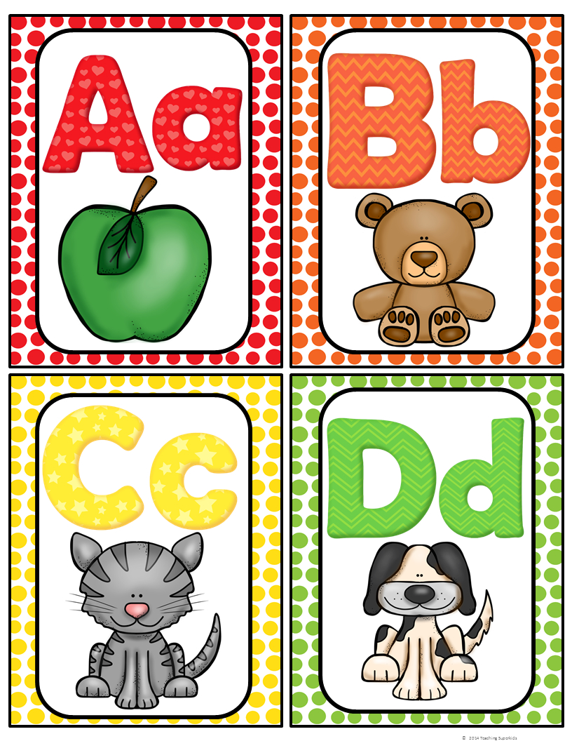 Alphabet Word Wall Cards &amp;amp; Abc Chart | Best Of Kindergarten | Word - Free Printable Alphabet Letters For Display