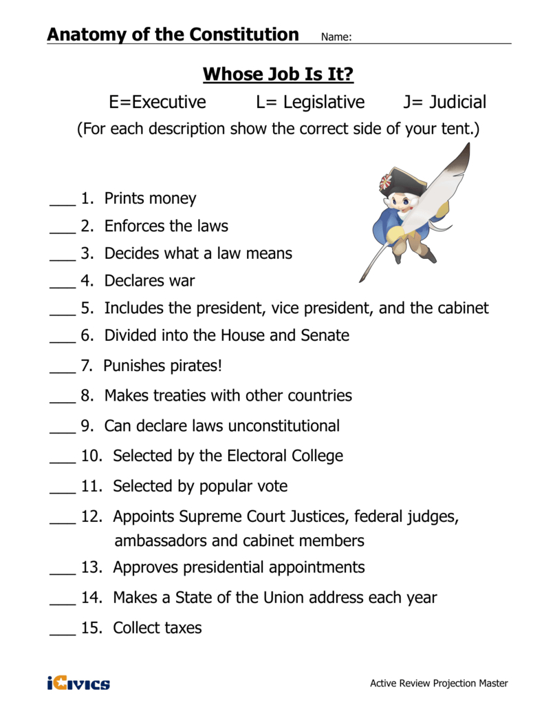 Free Printable Us Constitution Worksheets Free Printable