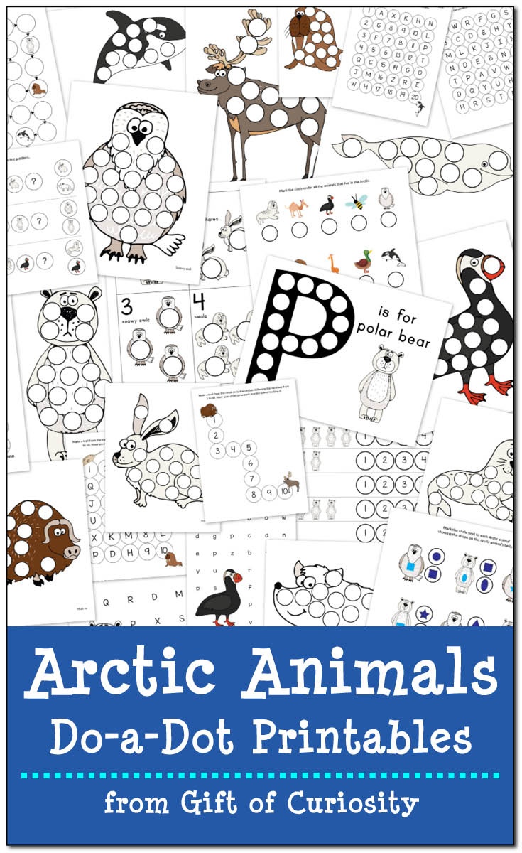 Arctic Animals Do-A-Dot Printables {Free} - Gift Of Curiosity - Do A Dot Art Pages Free Printable
