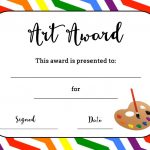 Art Award Certificate (Free Printable) | Art | Art Classroom   Free Printable Certificates And Awards