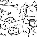 Autumn Animals Coloring Page | Free Printable Coloring Pages   Free Coloring Pages Animals Printable